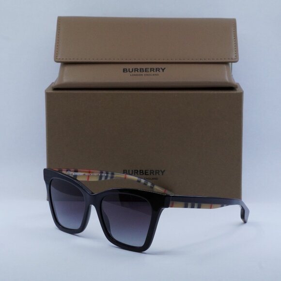 Burberry Elsa BE4346 39428G Cat Eye Sunglasses - Black/Brown/Grey - Picture 7 of 9